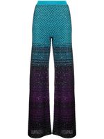 Missoni pantalon en maille à sequins - Bleu