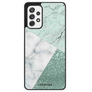Samsung Galaxy A52 hoesje - Minty marmer collage