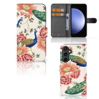 Telefoonhoesje met Pasjes voor Samsung Galaxy S23 FE Pink Peacock