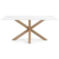 Kave Home Argo Eettafel - 180 x 100 cm - Wit / Eiken - thumbnail