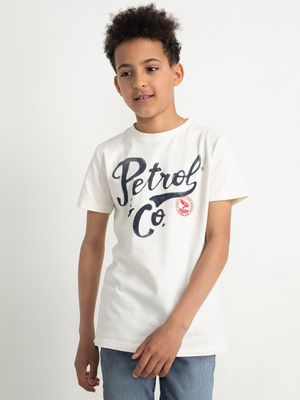 Petrol Industries Jongens Petrol & Co Logo T-Shirt Air white - 176