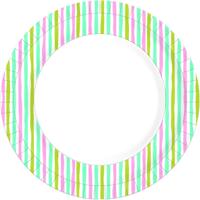 Duni Papieren Borden Stripes Ø22cm 10st