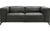 Goossens Bank Calvin grijs, micro leer, 2,5-zits, modern design
