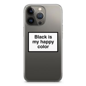 Black is my happy color: iPhone 13 Pro Transparant Hoesje