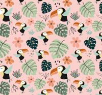 Slaapkamer behang jungle vogel en plant