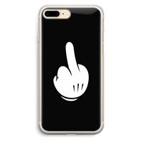 Middle finger black: iPhone 7 Plus Transparant Hoesje