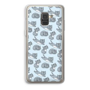 Poezen: Samsung Galaxy A8 (2018) Transparant Hoesje