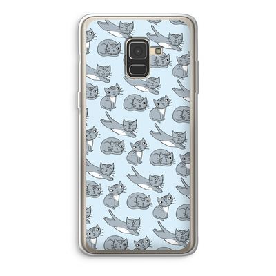Poezen: Samsung Galaxy A8 (2018) Transparant Hoesje