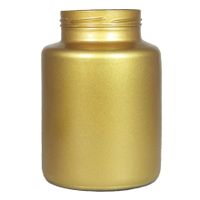 Bloemenvaas - mat goud glas - H25 x D17 cm   -