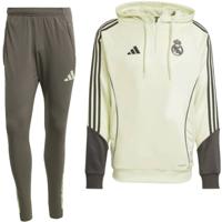 adidas Real Madrid Track Trainingspak 1/4-Zip Hooded 2025-2026 Lichtgroen Grijs