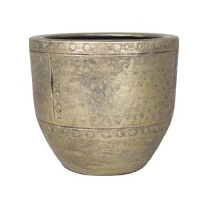 Floran Bloempot - industrieel - goud - keramiek met coating - 14 cm