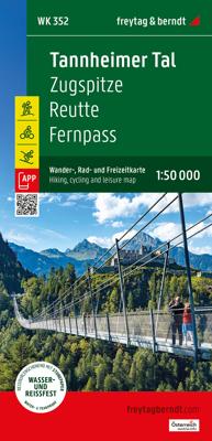 Fietskaart - Wandelkaart 352 Tannheimer Tal - Zugspitze - Reutte - Fernpass | Freytag & Berndt