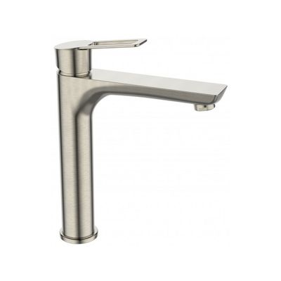Wastafelkraan Sanimar Braga Verhoogd Geborsteld Inox Sanimar