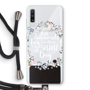 Diamonds: Samsung Galaxy A70 Transparant Hoesje met koord