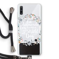 Diamonds: Samsung Galaxy A70 Transparant Hoesje met koord