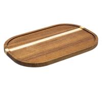 Serveerplank voor hapjes/tapas - 30 x 20 cm - acacia hout - borrelplank