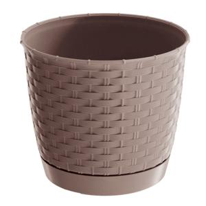 Prosperplast plantenpot - kunststof - taupe - D16,5 x H14 cm   -