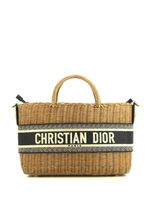 Christian Dior Pre-Owned sac cabas en osier (2010) - Bleu