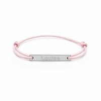Kindercollectie bar armband eigen tekst - Stainless steel - Zilver
