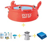 Intex Zwembad - Easy Set - 183 cm - Krab editie - Inclusief WAYS Onderhoudspakket, Filterpomp & Grondzeil - thumbnail