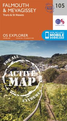 Wandelkaart - Topografische kaart 105 OS Explorer Map | Active Falmouth / Mevagissey | Ordnance Survey