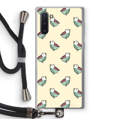 Vogeltjes: Samsung Galaxy Note 10 Transparant Hoesje met koord
