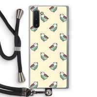 Vogeltjes: Samsung Galaxy Note 10 Transparant Hoesje met koord