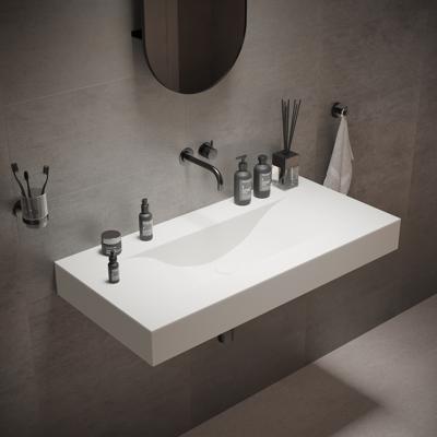 Wastafel Ideavit Solidvolo 100x48x11 cm Solid Surface Mat Wit Ideavit