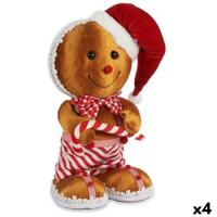 Decoratieve figuren Krist+ Bruin Rood Koek 19 x 33 x 15 cm (4 Stuks)