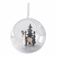 DIY - doe het zelf open kerstballen - 2-delig - transparant - 12 cm