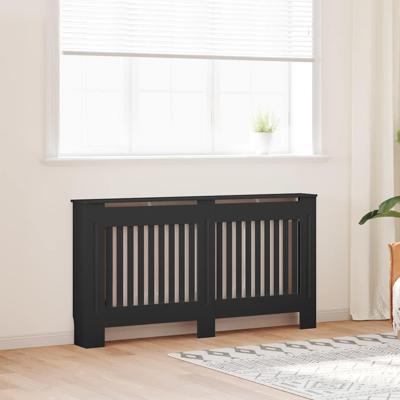 Radiatorombouw 152x19x81,5 cm MDF zwart
