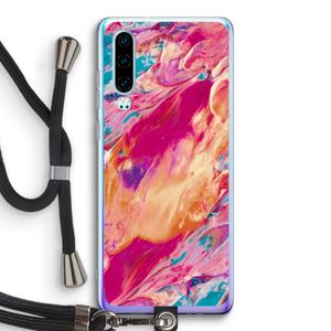 Pastel Echoes: Huawei P30 Transparant Hoesje met koord