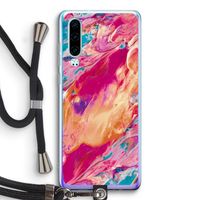 Pastel Echoes: Huawei P30 Transparant Hoesje met koord