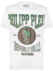 Philipp Plein t-shirt en coton à ornements en cristal - Blanc