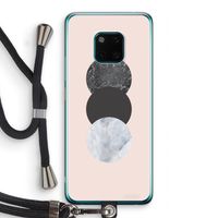 Marmeren cirkels: Huawei Mate 20 Pro Transparant Hoesje met koord