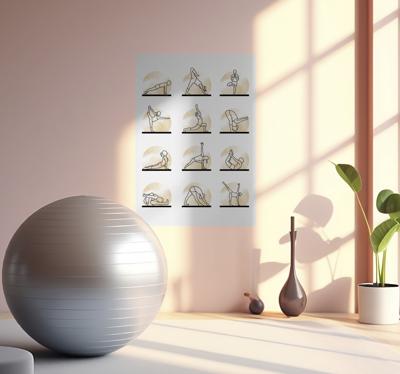 Yoga Houdingen en oefening poster