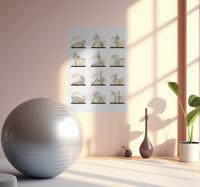 Yoga Houdingen en oefening poster