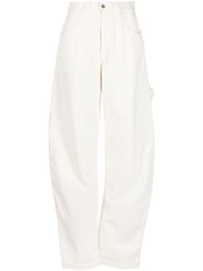 DARKPARK pantalon en velours côtelé à coupe droite - Blanc
