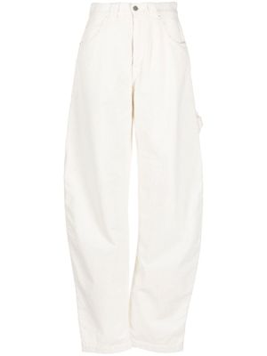 DARKPARK pantalon en velours côtelé à coupe droite - Blanc