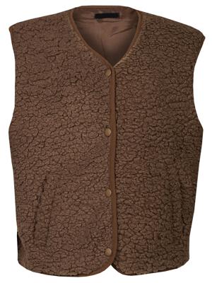 Gilet Teddy Donkerbruin