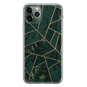 iPhone 11 Pro siliconen hoesje - Abstract groen