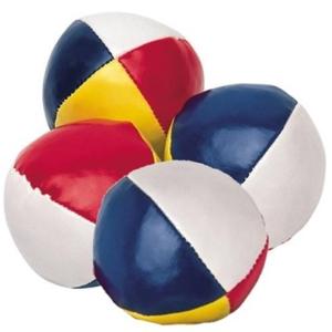 Jongleerbal - 4x - gekleurd - 6,5 cm - sport en spel ballen - circus artiest