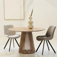 Eettafel Seppe Naturel Rond 120cm Acaciahout - Giga Meubel - thumbnail