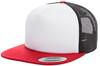 Flexfit FX6005FW Foam Trucker With White Front - Red/White/Black - One Size