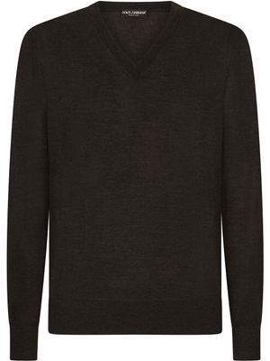 Dolce & Gabbana pull en cachemire à col v - Gris