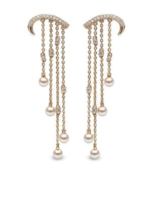 Yoko London boucles d'oreilles Sleek en or 18ct ornées de perles d'Akoya et diamants