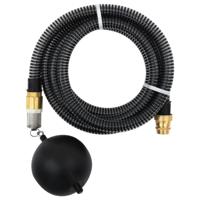 VidaXL Zuigslang met messing koppelingen 1,1&apos;&apos; 10 m pvc zwart