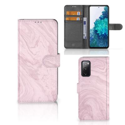 Samsung Galaxy S20 FE | Bookcase | Marble Pink - Origineel Cadeau Vriendin