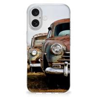 iPhone 16 plus | Siliconen hoesje | met foto Vintage Auto