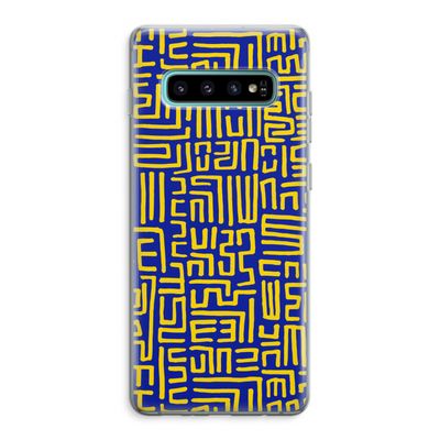 Majorelle Blue Print: Samsung Galaxy S10 Plus Transparant Hoesje